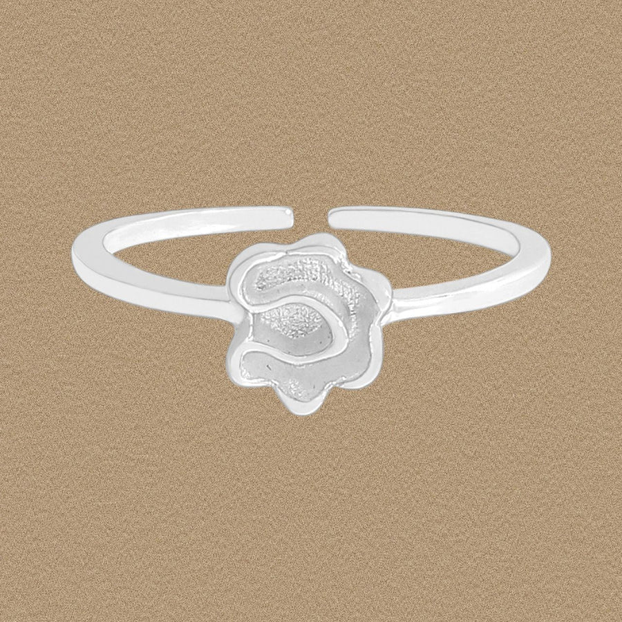 Irregular Flower Adjustable 925 Sterling Silver Ring