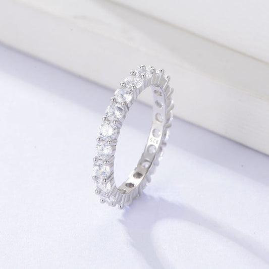 Gold Plated Cubic Zirconia Ring in Sterling Silver