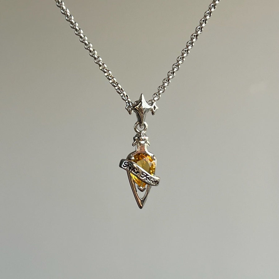 Vintage Four Point Star S925 Sterling Silver Necklace