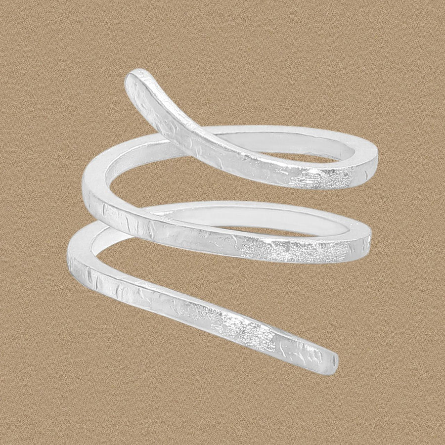 Multi-Layer Snake 925 Sterling Silver Adjustable Ring