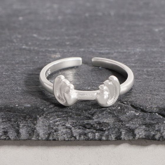 Sea Waves Sterling Silver Adjustable Ring