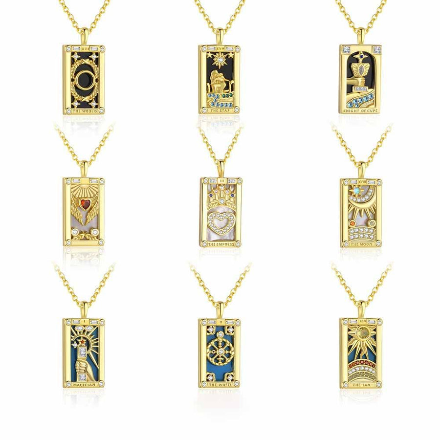 Tarot Card Geometry Necklace in 925 Sterling Silver