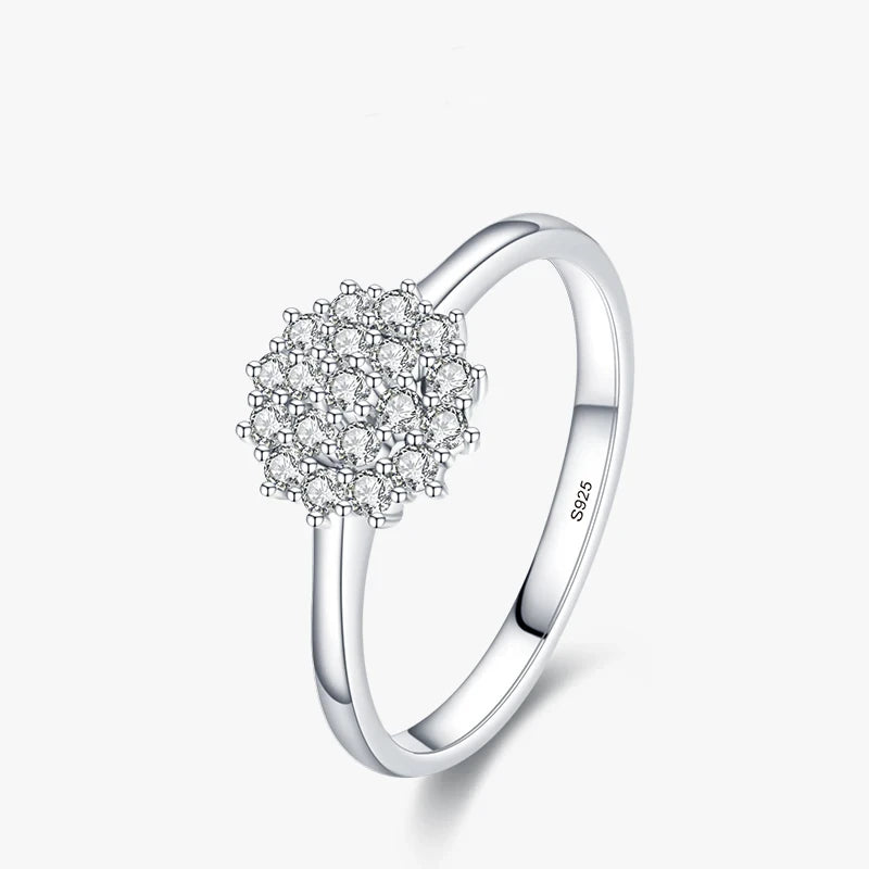 Sterling Silver Cubic Zirconia Cluster Ring