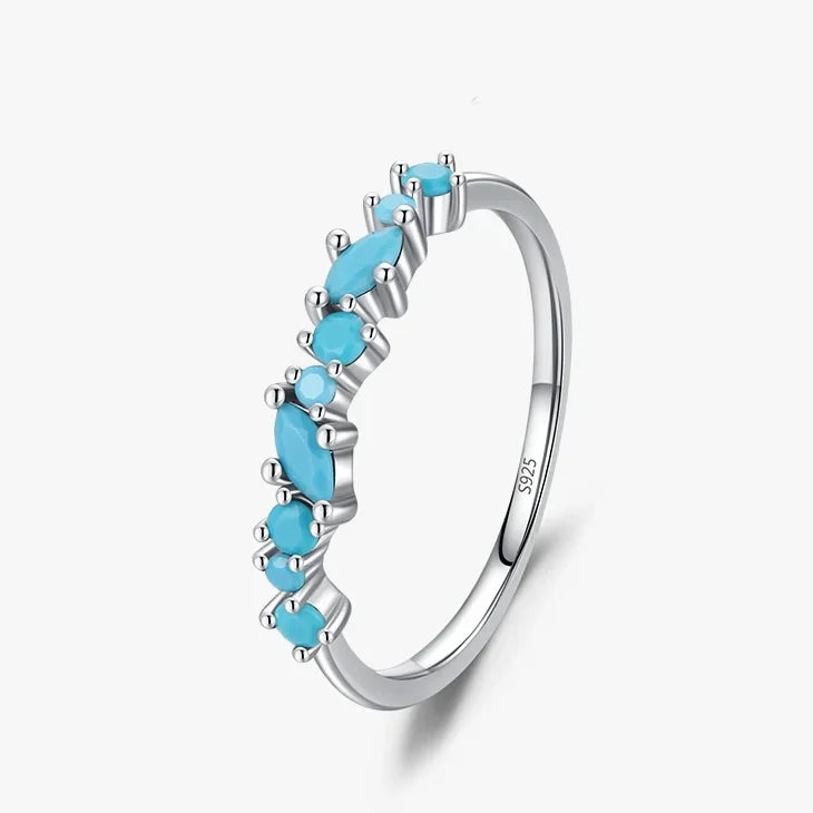 Sterling Silver Trendy Turquoise Ring