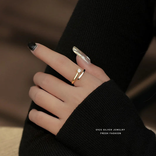 14k Gold Plated Sterling Silver Open Ring