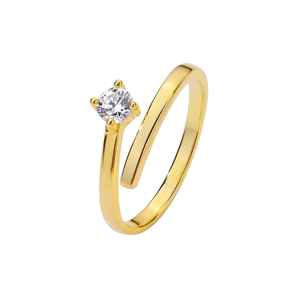 14k Gold Plated Sterling Silver Open Ring