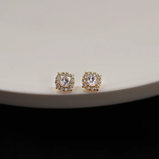 Sterling Silver Cubic Zirconia Stud Earrings
