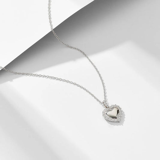 Sterling Silver High Polish Mini Heart Pendant Necklace