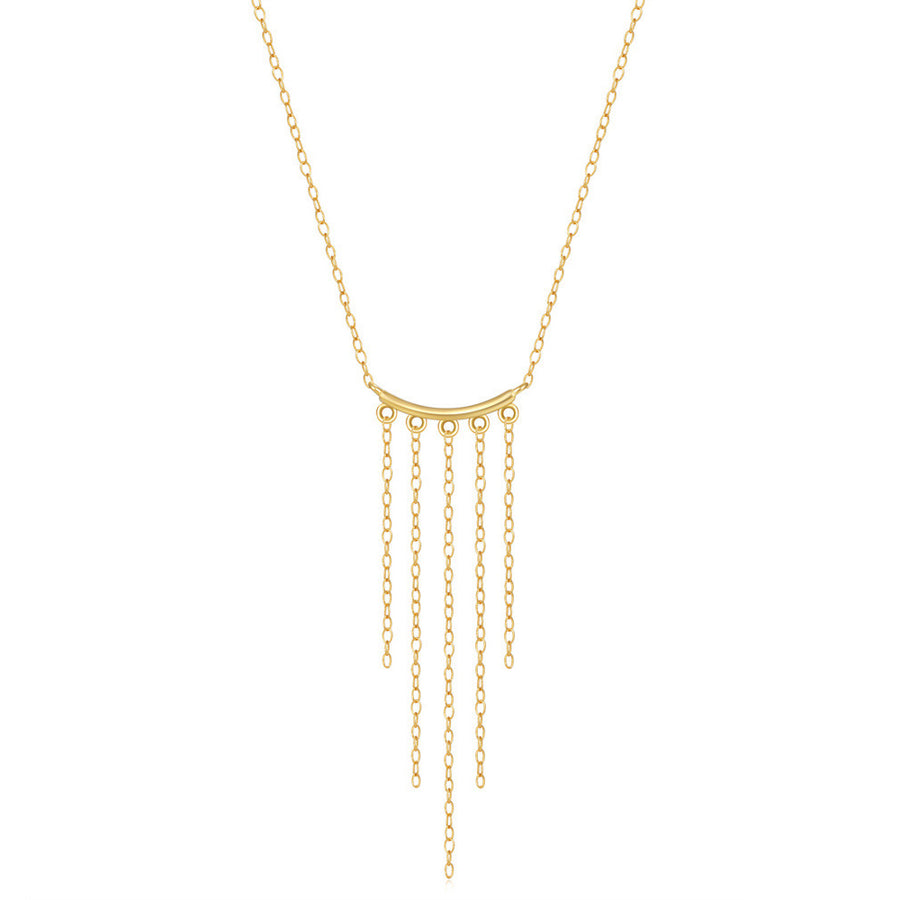 Gold Plated Tassel Necklace