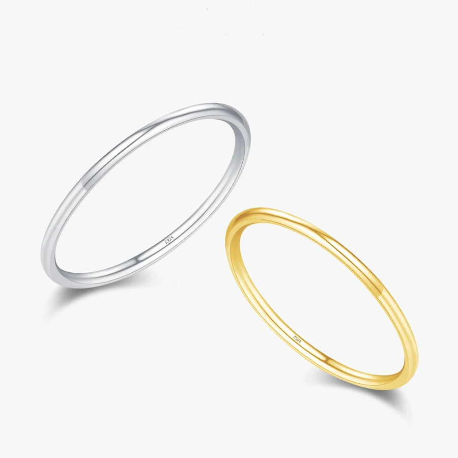 Sterling Silver Minimalist Thin Stackable Fashion Rings