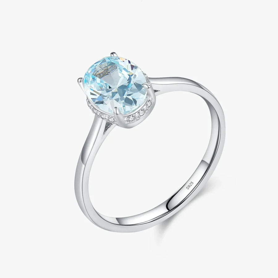 Ocean Blue Ring in Sterling Silver