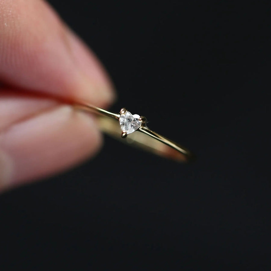 Gold Plated Sterling Silver Mini Heart Ring