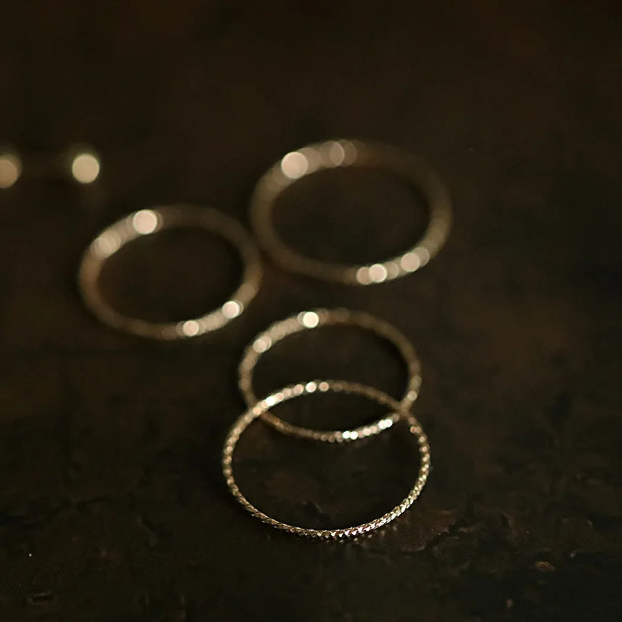 Sterling Silver Minimalist Thin Stackable Ring