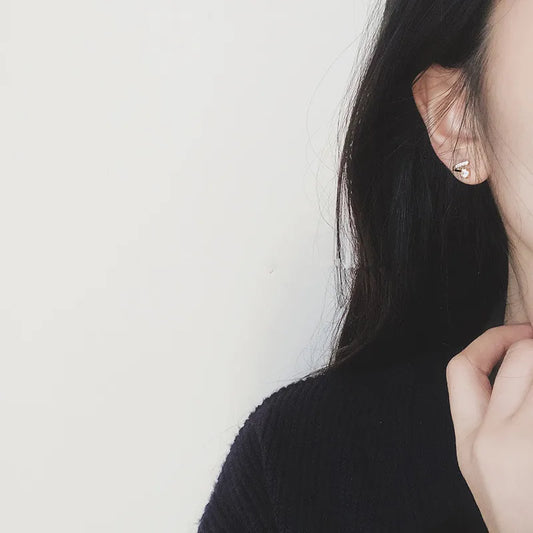 Gold Plated Sterling Silver V-Shaped Stud Earrings