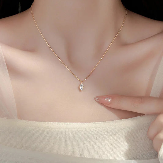 Sterling Silver Water Drop Necklace