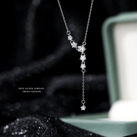 Sterling Silver Star Tassel Necklace
