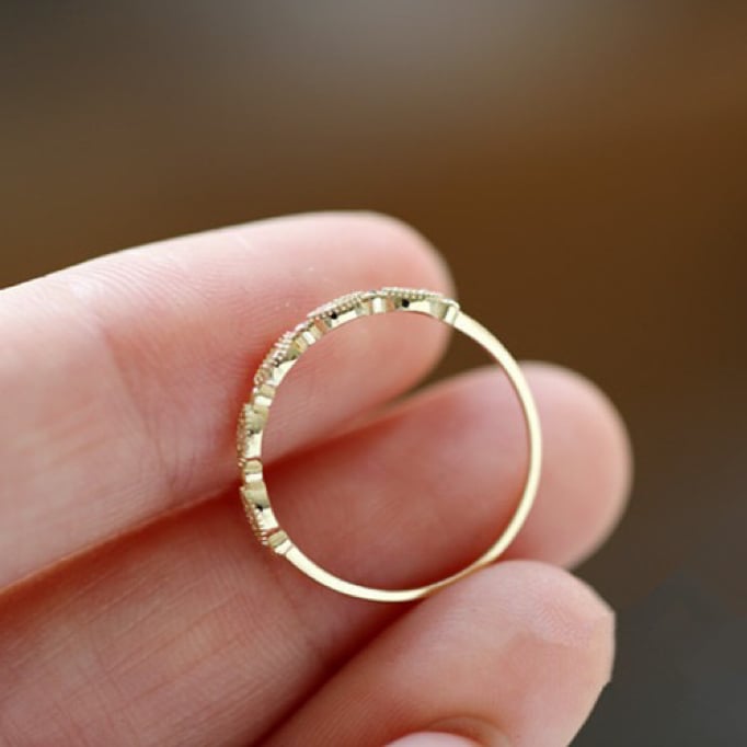 Sterling Silver Cubic Zirconia Stackable Ring