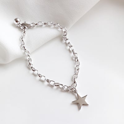 Personalized Star Bracelet in Sterling Silver
