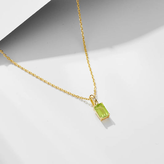 Sterling Silver Amethyst & Peridot Necklace