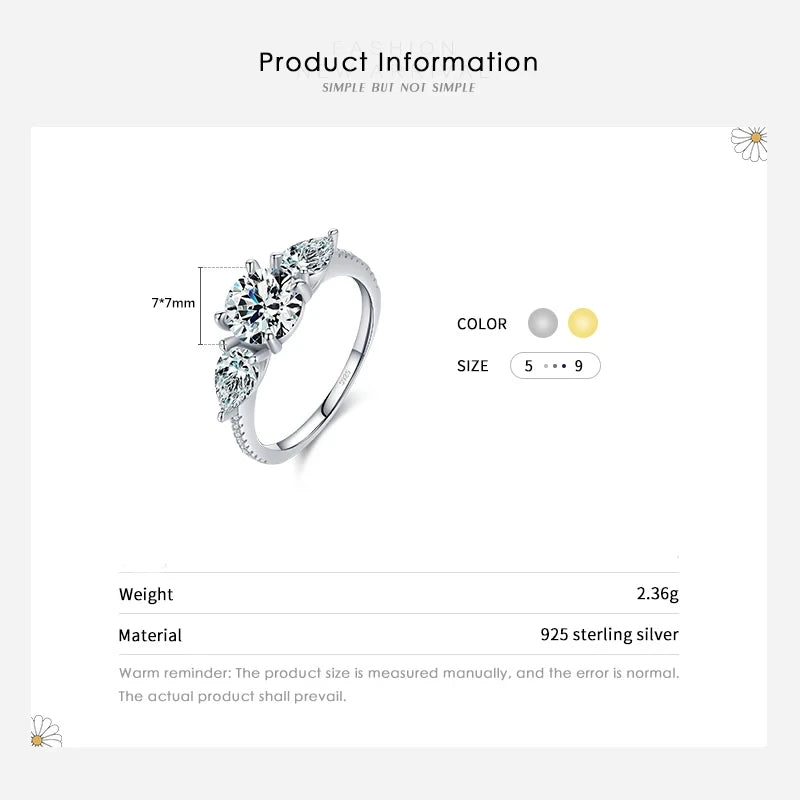 Cubic Zirconia Engagement Ring in Sterling Silver