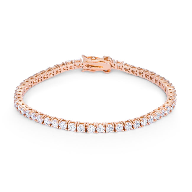 5.75 ct Rose Goldtone Cubic Zirconia Tennis Bracelet