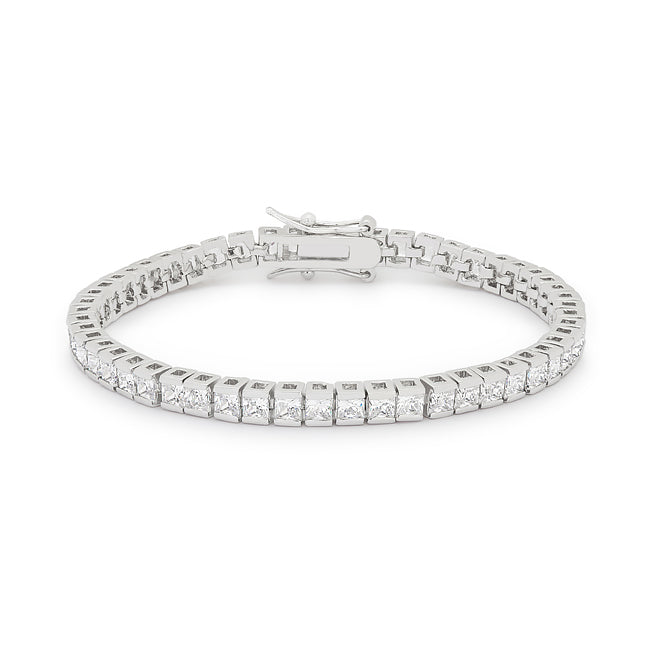 Princess Cut Cubic Zirconia Tennis Bracelet