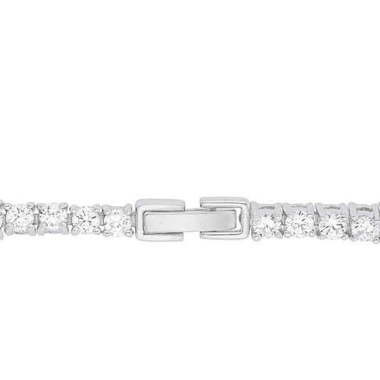 Pear and Round Cubic Zirconia Tennis Bracelet