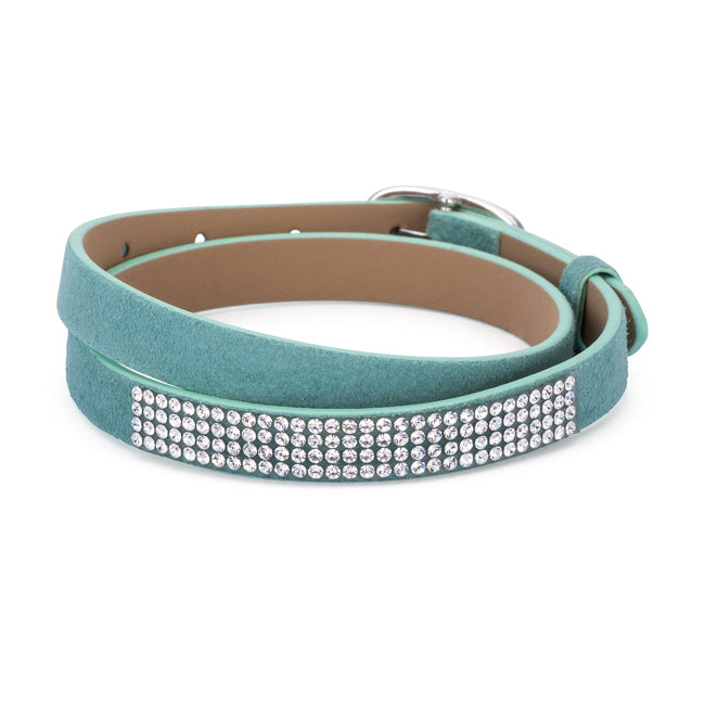 Turquoise Wrap Bracelet with Crystals