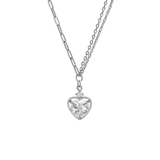 Sterling Silver Heart Pendant Necklace