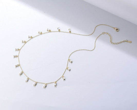 Gold Plated Cubic Zirconia Necklace