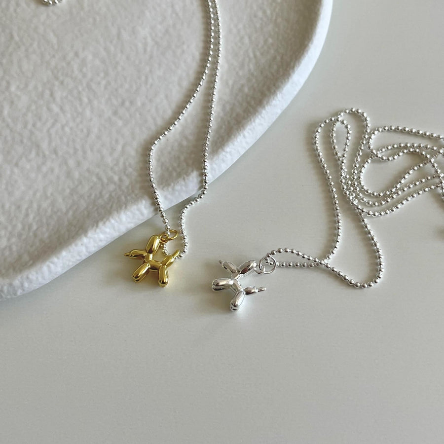 Balloon Dog Sterling Silver Necklace