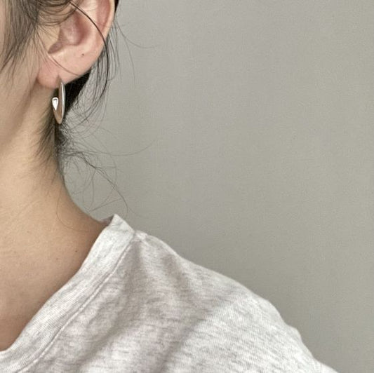 Arc U-Shape 925 Sterling Silver Hoop Earrings