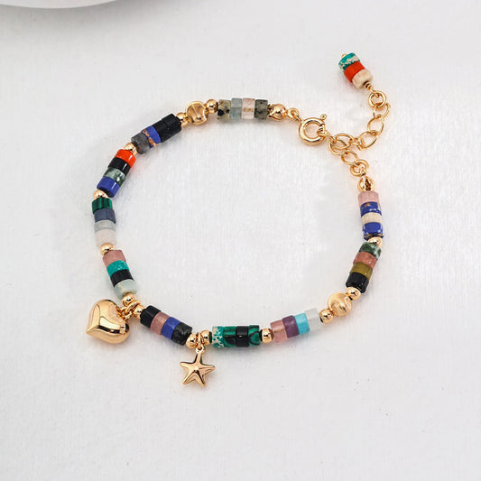 Gold Plated Sterling Silver Ammolite Bracelet
