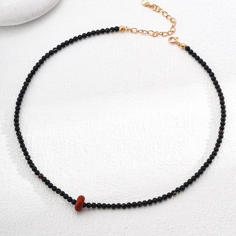 Black Agate Gothic Choker Necklace