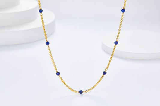 Sterling Silver Lapis Lazuli Choker Necklace