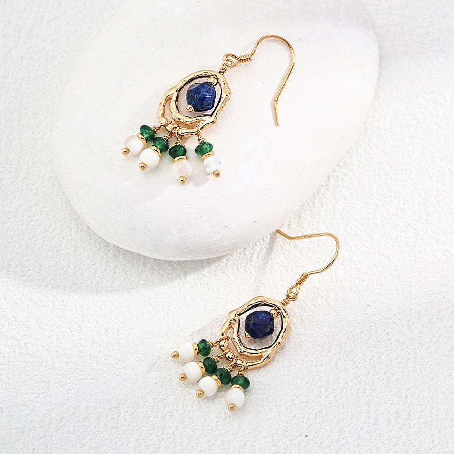 Vintage Shell Earrings in Sterling Silver