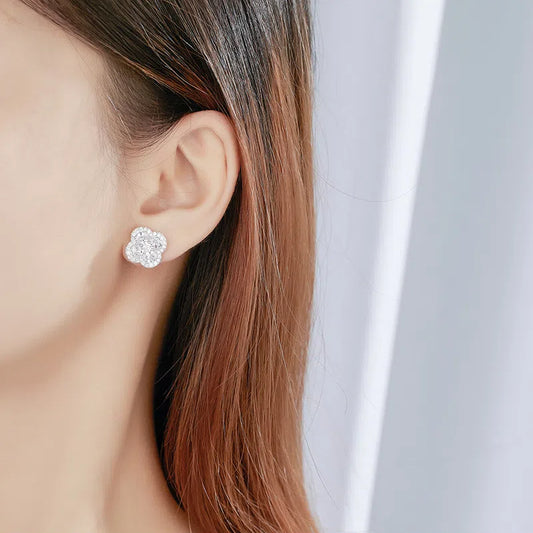 Sterling Silver Clover Earrings