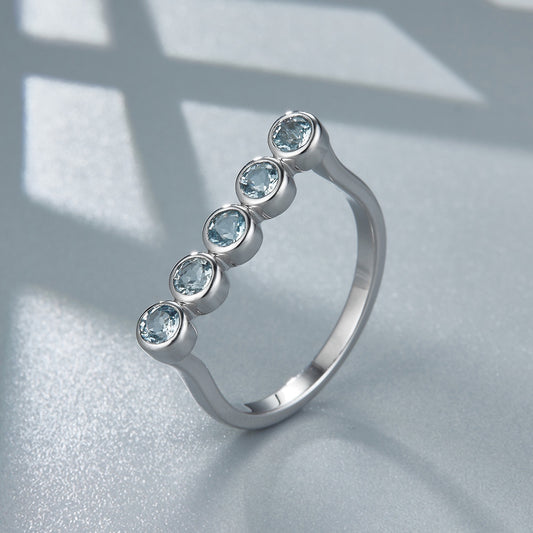 Natural Topaz Stellar Trail Ring