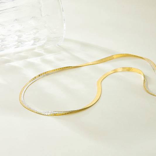 Sterling Silver Crafted Blade Cut Beaded Chain Necklace