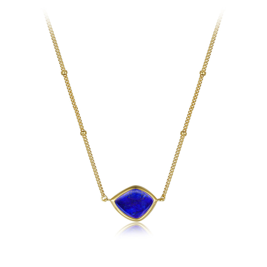 Lapis Lazuli Teardrop Pendant Necklace