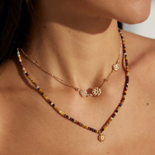 Sterling Silver Mookaite Gemstone Necklace