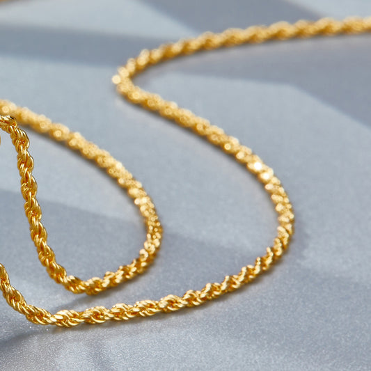 Sterling Silver Rope Chain Necklace