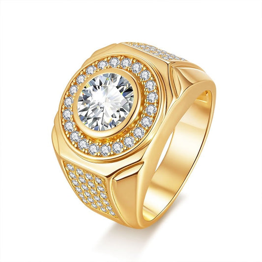 Moissanite Sterling Silver Round Wedding Band Ring