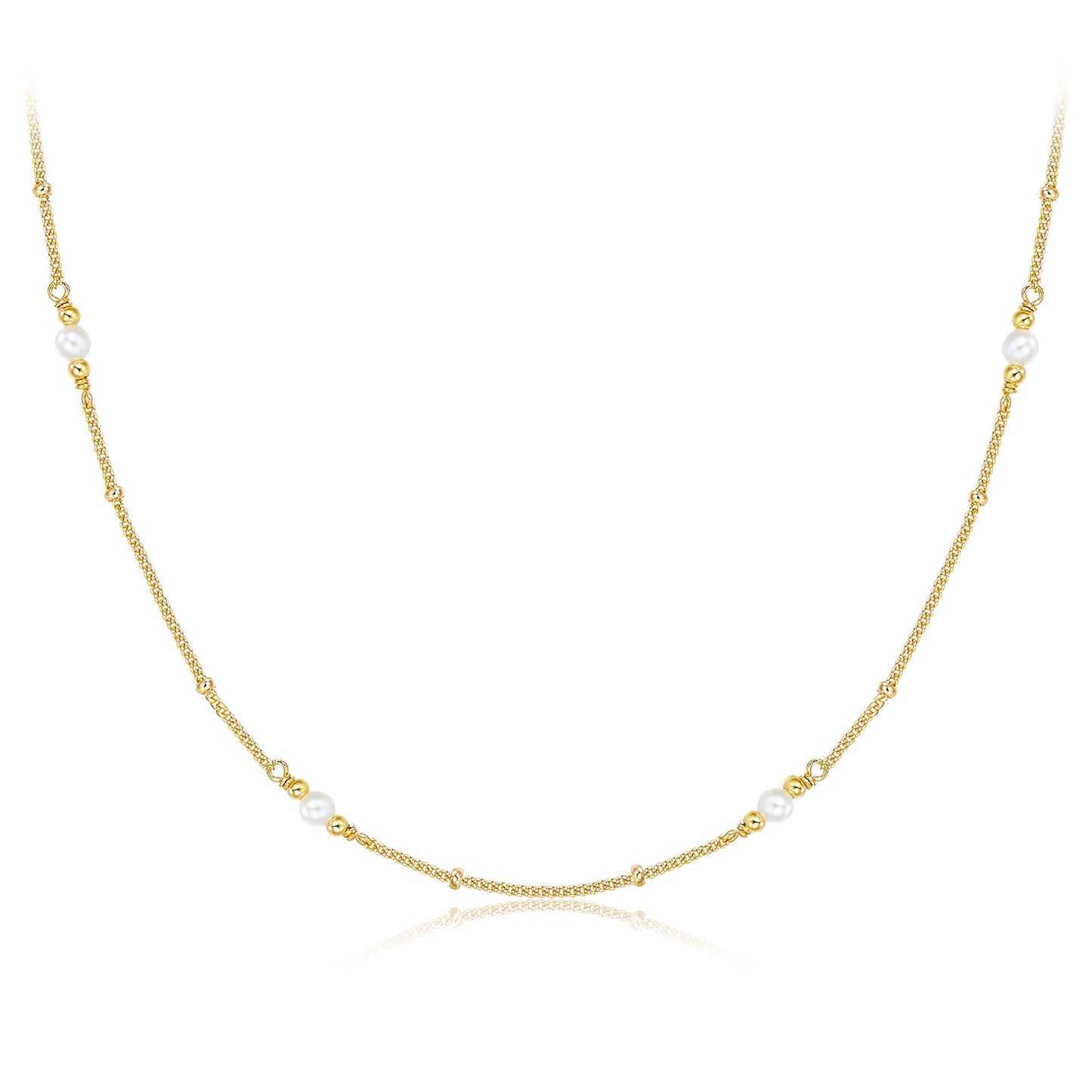 Sterling Silver Pearl Choker Necklace