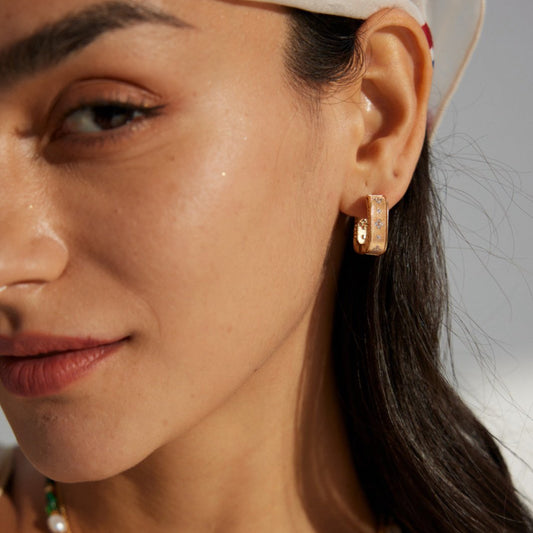 Vintage Hoop Earrings in Sterling Silver