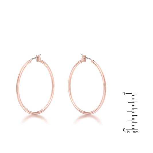 Rose Goldtone Hoop Earrings