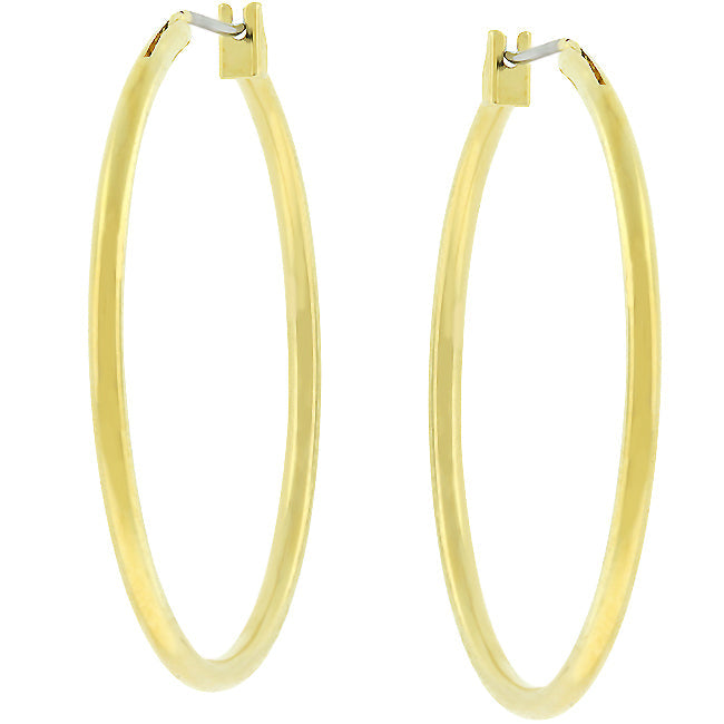 Classic Goldtone Hoop Earrings