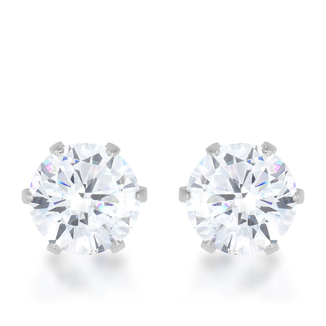 Reign 3.4ct Crystal Rhodium Stud Earrings