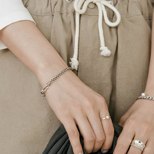 Sterling Silver Box Chain Bracelet