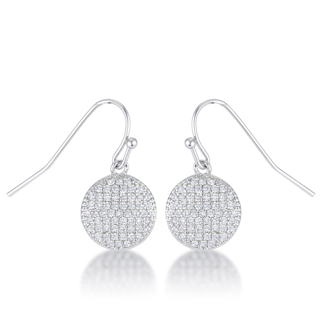 0.6 Ct Elegant Crystal Disk Earrings